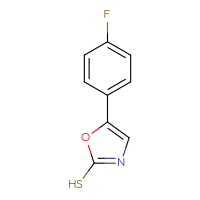 Chemical structure of 5-(4-fluorophenyl)-1,3-oxazole-2-thiol - CSSB00000024419