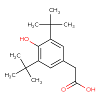 Chemical structure of 2-(3,5-di-tert-butyl-4-hydroxyphenyl)acetic acid - CSSB00000022046