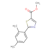 Chemical structure of methyl 2-(2,4-dimethylphenyl)-1,3-thiazole-5-carboxylate - CSSB00005602007