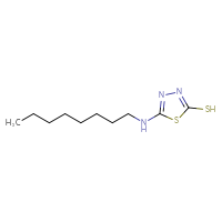 Chemical structure of 5-(octylamino)-1,3,4-thiadiazole-2-thiol - CSSB00013040758