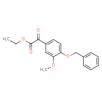Chemical structure of ethyl 2-[4-(benzyloxy)-3-methoxyphenyl]-2-oxoacetate - CSSB00045288318