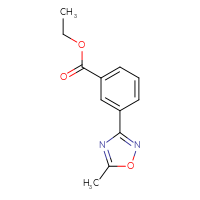 Chemical structure of ethyl 3-(5-methyl-1,2,4-oxadiazol-3-yl)benzoate - CSSB00020628501