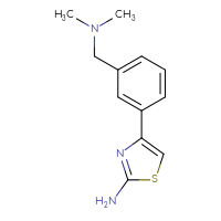 Chemical structure of 4-{3-[(dimethylamino)methyl]phenyl}-1,3-thiazol-2-amine - CSSB00102998269