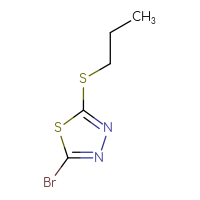 Chemical structure of 2-bromo-5-(propylsulfanyl)-1,3,4-thiadiazole - CSSB00012112606