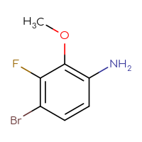 Chemical structure of 4-bromo-3-fluoro-2-methoxyaniline - CSSB00010734149