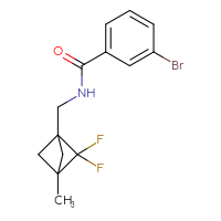 Chemical structure of 3-bromo-N-({2,2-difluoro-3-methylbicyclo[1.1.1]pentan-1-yl}methyl)benzamide - CSSB06735042157