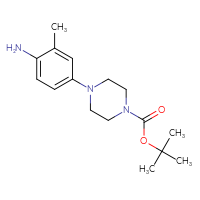 Chemical structure of tert-butyl 4-(4-amino-3-methylphenyl)piperazine-1-carboxylate - CSSB00012362450