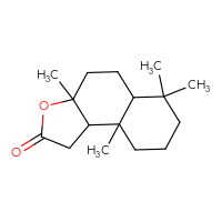 Chemical structure of 3a,6,6,9a-tetramethyl-dodecahydronaphtho[2,1-b]furan-2-one - CSSB00020668890