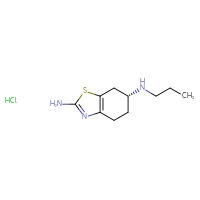 Chemical structure of (6R)-N6-propyl-4,5,6,7-tetrahydro-1,3-benzothiazole-2,6-diamine hydrochloride - CSSB06256078545