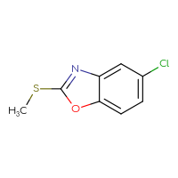 Chemical structure of 5-chloro-2-(methylsulfanyl)-1,3-benzoxazole - CSSB00000006466