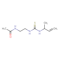 Chemical structure of N-(2-{[(but-3-en-2-yl)carbamothioyl]amino}ethyl)acetamide - CSSB01132569214