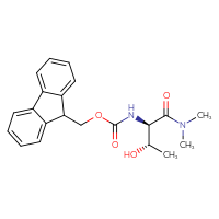 Chemical structure of (9H-fluoren-9-yl)methyl N-[(1R,2S)-1-(dimethylcarbamoyl)-2-hydroxypropyl]carbamate - CSSB00113631503