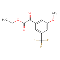 Chemical structure of ethyl 2-[3-methoxy-5-(trifluoromethyl)phenyl]-2-oxoacetate - CSSB00133797117
