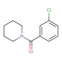 Chemical structure of 1-(3-chlorobenzoyl)piperidine - CSSB00000157695