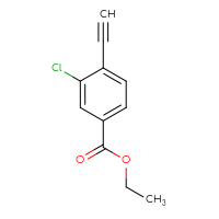 Chemical structure of ethyl 3-chloro-4-ethynylbenzoate - CSSB05683905814