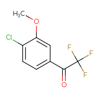 Chemical structure of 1-(4-chloro-3-methoxyphenyl)-2,2,2-trifluoroethan-1-one - CSSB00012360592