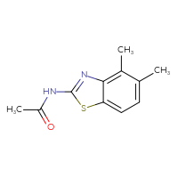 Chemical structure of N-(4,5-dimethyl-1,3-benzothiazol-2-yl)acetamide - CSSB00045717912