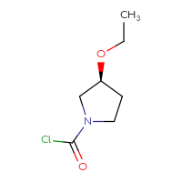 Chemical structure of (3S)-3-ethoxypyrrolidine-1-carbonyl chloride - CSSB06377252441