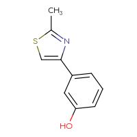Chemical structure of 3-(2-methyl-1,3-thiazol-4-yl)phenol - CSSB00010369479