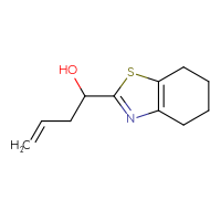 Chemical structure of 1-(4,5,6,7-tetrahydro-1,3-benzothiazol-2-yl)but-3-en-1-ol - CSSB00117724805