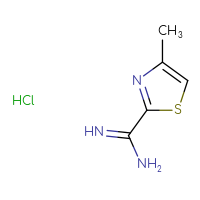 Chemical structure of 4-methyl-1,3-thiazole-2-carboximidamide hydrochloride - CSSB00000702390