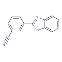 Chemical structure of 3-(1H-1,3-benzodiazol-2-yl)benzonitrile - CSSB00000629641