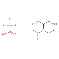 Chemical structure of octahydropyrazino[2,1-c][1,4]oxazin-4-one; trifluoroacetic acid - CSSB02495339110