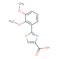 Chemical structure of 2-(2,3-dimethoxyphenyl)-1,3-thiazole-4-carboxylic acid - CSSB00000640453