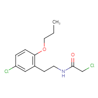 Chemical structure of 2-chloro-N-[2-(5-chloro-2-propoxyphenyl)ethyl]acetamide - CSSB21332042410