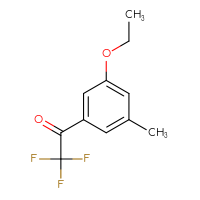 Chemical structure of 1-(3-ethoxy-5-methylphenyl)-2,2,2-trifluoroethan-1-one - CSSB15003386399