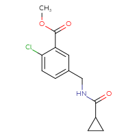 Chemical structure of methyl 2-chloro-5-[(cyclopropylformamido)methyl]benzoate - CSSB01506356075