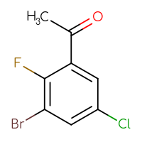 Chemical structure of 1-(3-bromo-5-chloro-2-fluorophenyl)ethan-1-one - CSSB00021630933