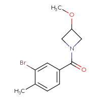 Chemical structure of 1-(3-bromo-4-methylbenzoyl)-3-methoxyazetidine - CSSB00012579478