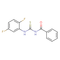 Chemical structure of 1-benzoyl-3-(2,5-difluorophenyl)thiourea - CSSB00020610963
