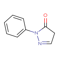 Chemical structure of 1-phenyl-4,5-dihydro-1H-pyrazol-5-one - CSSB00011363394