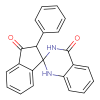 Chemical structure of 2-phenyl-2,3,3',4'-tetrahydro-1'H-spiro[indene-1,2'-quinazoline]-3,4'-dione - CSSB00025729151