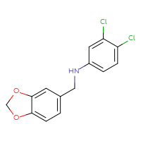 Chemical structure of N-[(2H-1,3-benzodioxol-5-yl)methyl]-3,4-dichloroaniline - CSSB00056056093