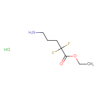 Chemical structure of ethyl 5-amino-2,2-difluoropentanoate hydrochloride - CSSB14802770034