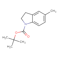 Chemical structure of tert-butyl 5-methyl-2,3-dihydro-1H-indole-1-carboxylate - CSSB00010172444