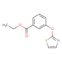Chemical structure of ethyl 3-(1,3-thiazol-2-yloxy)benzoate - CSSB01997727905