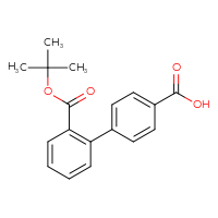 Chemical structure of 2'-[(tert-butoxy)carbonyl]-[1,1'-biphenyl]-4-carboxylic acid - CSSB06581048864