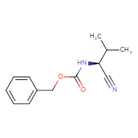 Chemical structure of benzyl N-[(1S)-1-cyano-2-methylpropyl]carbamate - CSSB00015303703