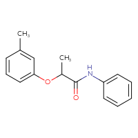 Chemical structure of 2-(3-methylphenoxy)-N-phenylpropanamide - CSSB00032450599