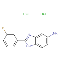 Chemical structure of 2-(3-fluorophenyl)-1H-1,3-benzodiazol-5-amine dihydrochloride - CSSB00000742258