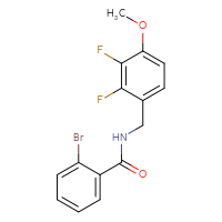 Chemical structure of 2-bromo-N-[(2,3-difluoro-4-methoxyphenyl)methyl]benzamide - CSSB10034639447