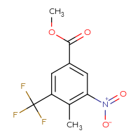 Chemical structure of methyl 4-methyl-3-nitro-5-(trifluoromethyl)benzoate - CSSB03624766727