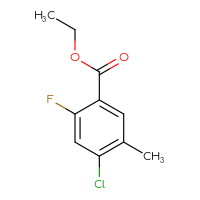 Chemical structure of ethyl 4-chloro-2-fluoro-5-methylbenzoate - CSSB00016179285