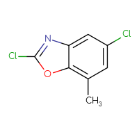Chemical structure of 2,5-dichloro-7-methyl-1,3-benzoxazole - CSSB00000756637