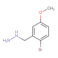 Chemical structure of [(2-bromo-5-methoxyphenyl)methyl]hydrazine - CSSB00011226080