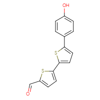 Chemical structure of 5'-(4-hydroxyphenyl)-[2,2'-bithiophene]-5-carbaldehyde - CSSB00015190399